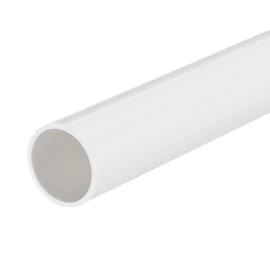 MECCANIXITY 1 Inch PVC Rigid Tube Round Pipe Tubing Hardware Tubing 21mm ID 25mm OD 330mm/13 White High Impact for Water Pipe
