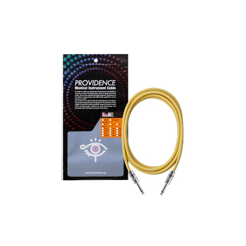 Providence LE501 Shielded Cable 2m S/S Plug (Straight/Straight) Yellow