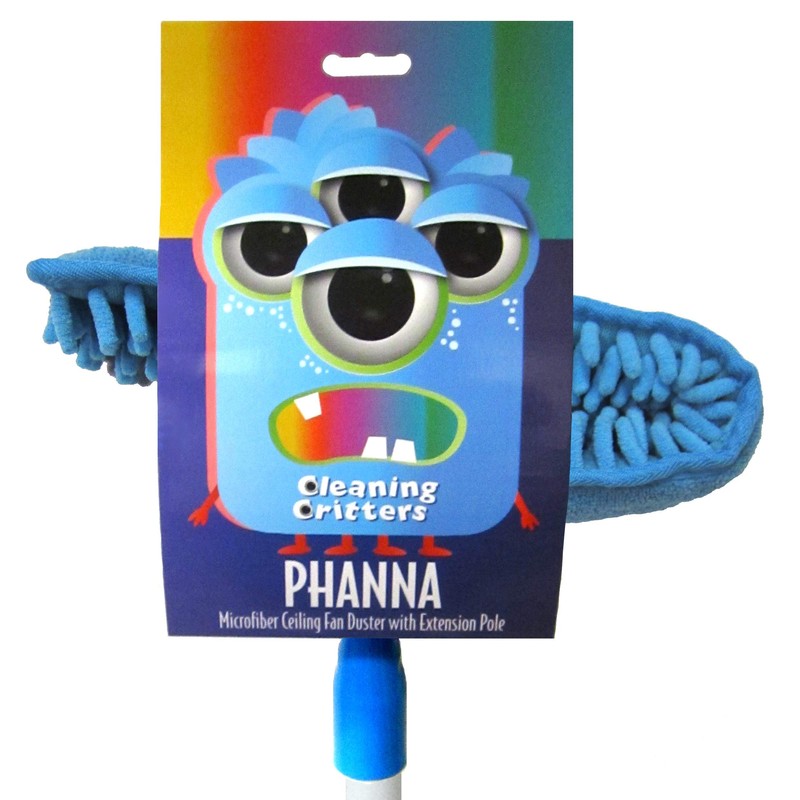 Ettore 32001 Microfiber Ceiling Fan Duster with Extension Pole, color