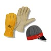 Premium Leather Work Gloves Medium With FREE Assorted Welding Cap