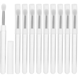 Kit de 10 Pinceles Labiales de Silicona con Tapas, Fácil de Limpiar, Diseño Multifuncional y Tamaño Mini para Maquillaje y Bálsamo Labial