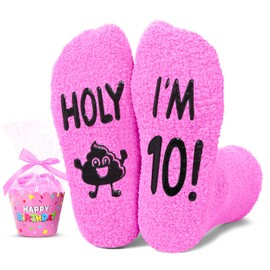 HAPPYPOP 10th Birthday Gifts for Girls - Socks for Kids Age 10, Gift Ideas for Ten Year Old Girls, Presents for 10 Year Old Tween Girls