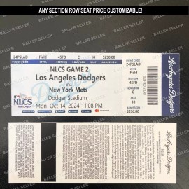 2024 NL Championship Series Souvenir Ticket Dodgers Mets NLCS Customizable! - Game 2