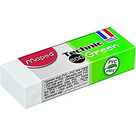 Maped Technic 600 M115920 – Eraser PVC Free Pack of 1, Green