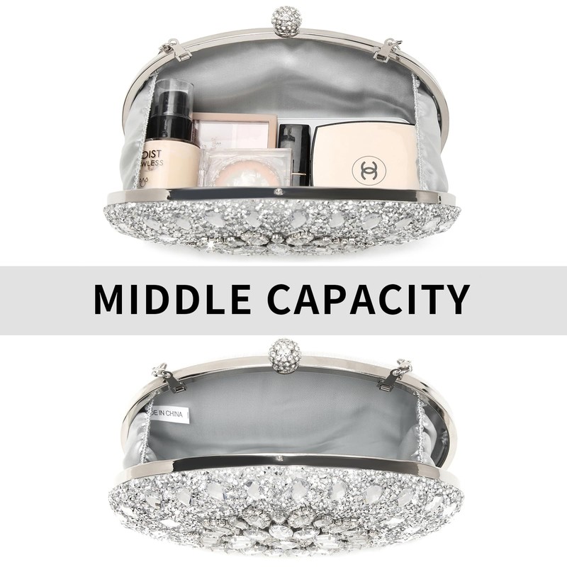 Beaguful - Bolsas de noche para mujer, con diamantes de