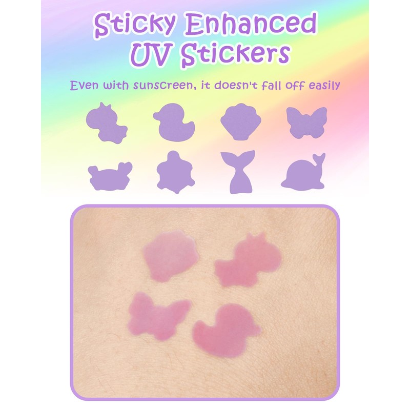 UV Detection Stickers for Sunscreen - 80 Count UV Detection
