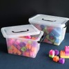 Wekioger Plastic Storage Bins for Multiuses/Clear Latching Box (12Qt, 6Qt,