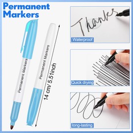 Yahenda 108 Pack Colored Permanent Markers Bulk Colorful Permanent Marker Pen Fine Point Waterproof Permanent Markers for Work on Wood Metal Plastic Stone Glass Office School (Multicolor)
