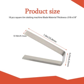 Shinelan #5 9/32 Tire Groover Flat Blades, 18 Pack, for Tire Regroover Tool Kit