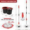 Spin Mop Bucket with Wringer Set, Operable 360 ° Rotating
