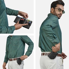 STILORD 'Aventus' Elegant Men's Leather Wallet with RFID Protection Against Data Theft - Many Card Slots - Coin Compartment with Zip - Men's Genuine Leather Wallet, black, coin purse