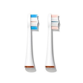 Ollie ProClean Replacement Brush Heads - Smaller Size for Hard-to-Reach Areas, Gentle Bristles, Compatible with Brio SmartClean, Pack of 2, White