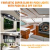 Facon 3.5" LED RV Puck Light Surface Mount - 2Pack,