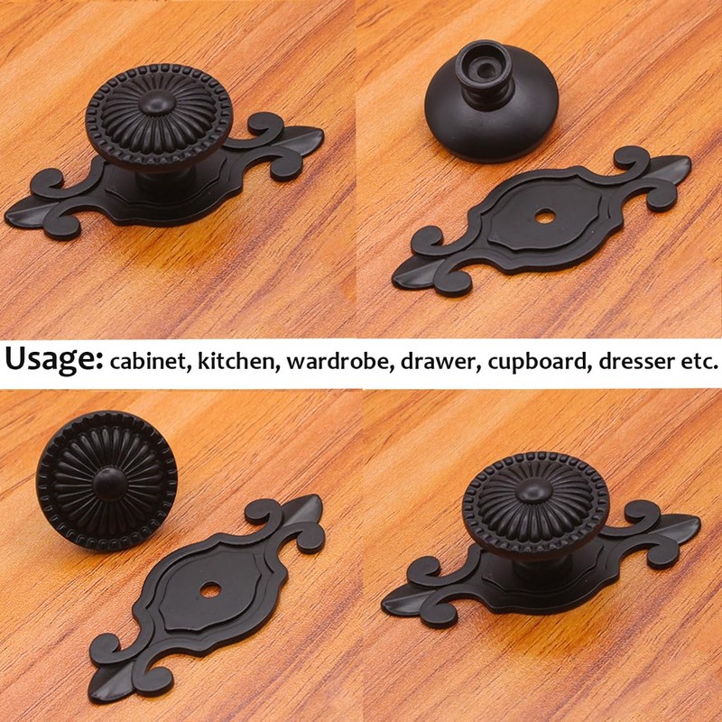 Kelier Antique Cabinet Knobs, [8 Pack] Vintage Retro Mushroom Drawer