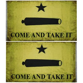 Trade Winds Gonzales Come and Take It 1835 Vintage Premium Quality Heavy Duty 100D Double Sided Woven Poly Nylon Flag 3x5 3'x5' Flag Banner Grommets