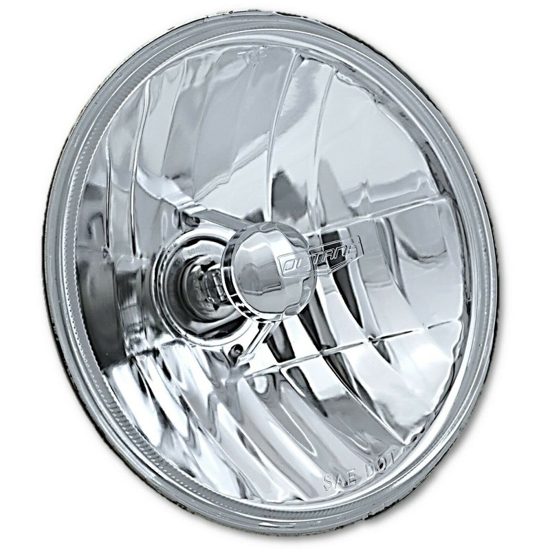 Octane Lighting 7 Inch Crystal Glass/Metal Headlight 8000k Ice Blue