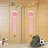 HINGTAI 2Pcs Pink Classroom Door Window Cover Curtains Classroom Shade,