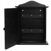 Wooden World Wooden Key Cabinet with Door and 6 Hooks