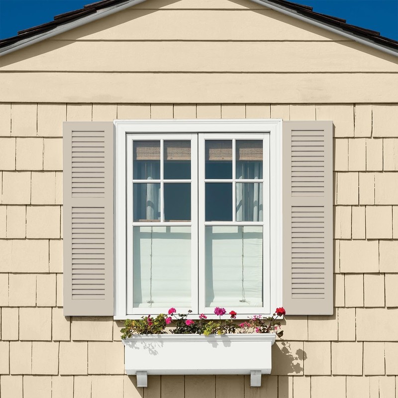 Glidden Exterior Paint + Primer: Greige/Synchronicity, One Coat, Satin, 1-Gallon