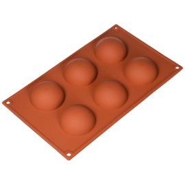 silikomart - SF003 HEMISPHÄRE - Halbkugelform, Silikon, Orange, 60mm, 20.003.00.0065