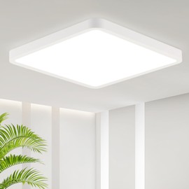 ZMH Ceiling Light LED Ceiling Light Flat Kitchen Lamp Square Bedroom Lamp Cool White 23 cm Bedroom Bathroom Ceiling Lighting Bathroom Lamp IP44 Bathroom Lamp 18 W Hallway Lamp for Kitchen Hallway