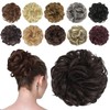 FESHFEN Messy Bun Hair Piece - Elastic Wavy Curly Hair