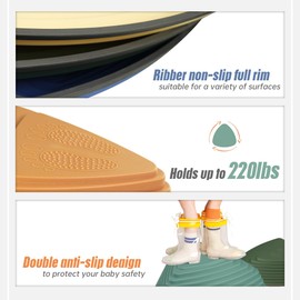 Stepping Stones for Kids, Set of 6 PCS for Balance with Non-Slip Bottom for Exercise Coordination and Stability, Sensory Stepping Stones for Toddlers 3-5