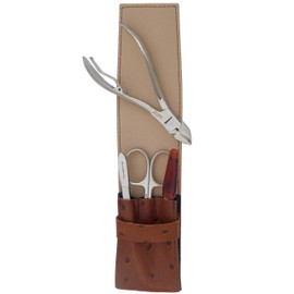 Tenartis 4-Piece Manicure and Pedicure Case Real Leather for Men