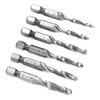 6Pcs Taps HSS Hex Shank Screw Thread Combined Tapping Drill