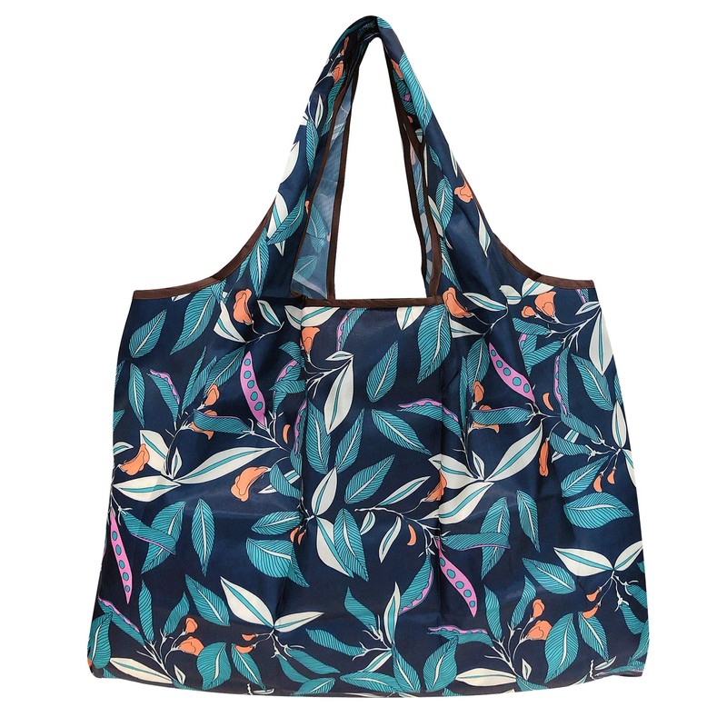 Wrapables Durable and Large Nylon Reusable Shopping Bag, Foliage