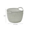 JVL Droplette Design Plastic Round Storage Basket, 3.3L,16 x 19cm