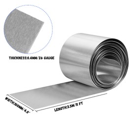 YIEMI Aluminum Flashing Roll，Aluminum Sheet Roll 3500x100x0.4mm(LxWxT) Applicable to Various House Repair and DIY Projects