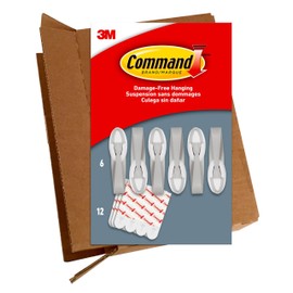 Command 6 Cord Bundlers, 12 Strips, each bundler holds up to 2 lbs, easy to open packaging, Organize Damage-Free