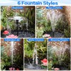 Plastic Fountain Nozzle 1/2, Fountain Head for Garden, Ponds, Tabletop