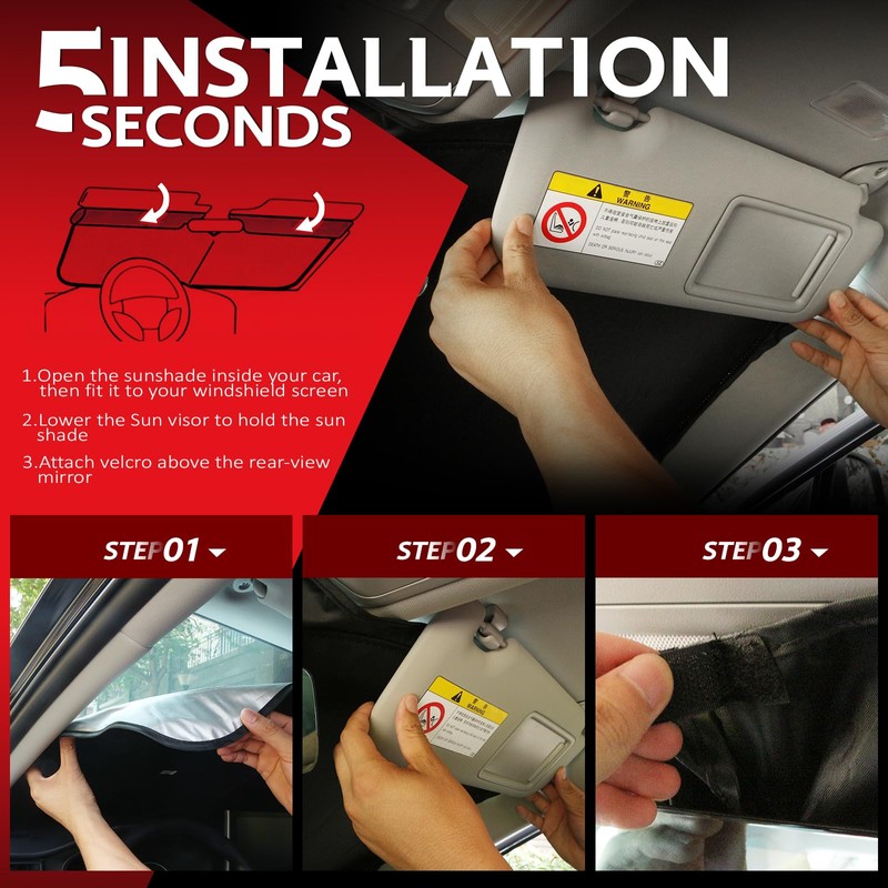 KAYZT Windshield Sun Shade for Toyota Highlander 2020-2025 2026 L