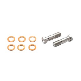 SWAGE LINE SW-BB313 Banjo Bolt, Stainless Steel, M10 x 1.00 mm, L34.6, Double, Pack of 2