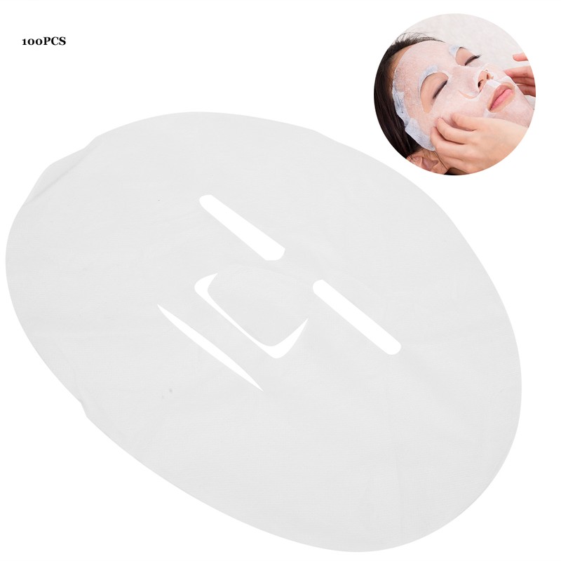 100pcs Dry Facial Mask Sheets Cosmetic Mask Fiber Paper Natural