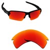 Alphax Fire Red Optimized Polarized Engraved Replacement Lenses for Oakley