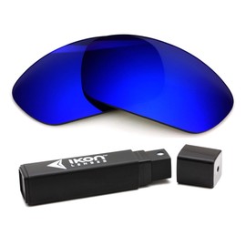 IKON LENSES Polarized Replacement Lenses For Oakley Straight Jacket 2007 Sunglasses (Deep Blue Mirror)