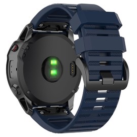 Nacorulu Compatible with Garmin Fenix 7X Band, 26mm Bands for Garmin Fenix 7X Solar/Fenix 7X Pro/Fenix 6X/ Fenix 6X Pro/Fenix 5X/ Fenix 5X Plus/Fenix 5X Sapphire (Navy Blue)