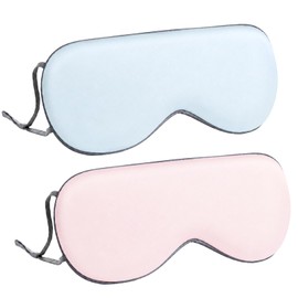 Double-Sided Sleep Mask 2 Pack, Warm Cool Two-Side Design, Soft Skin-Friendly, Adjustable Earloop, Portable Sleeping Mask for Daily & Travel Use