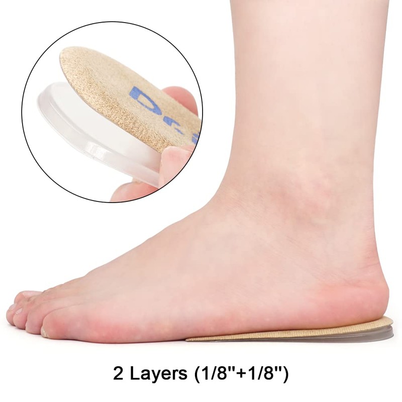 Dr.Foot Adjustable Orthopedic Heel Lift Inserts, Height Increase Insole for