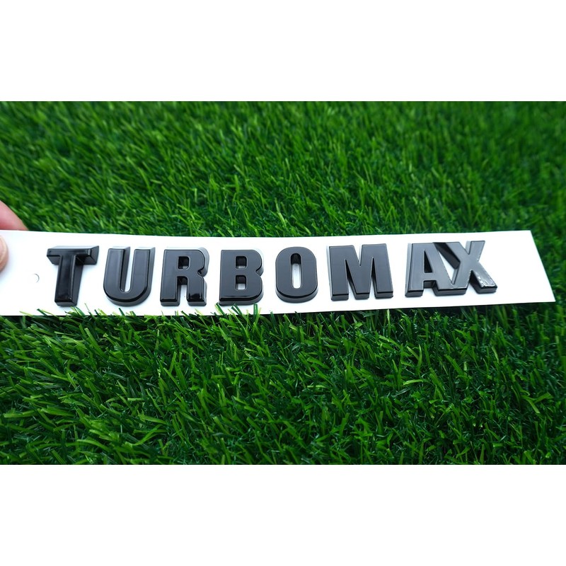 2PC 2024-2025 Turbomax Emblems 3D Badge Nameplate Hood Letters Logo