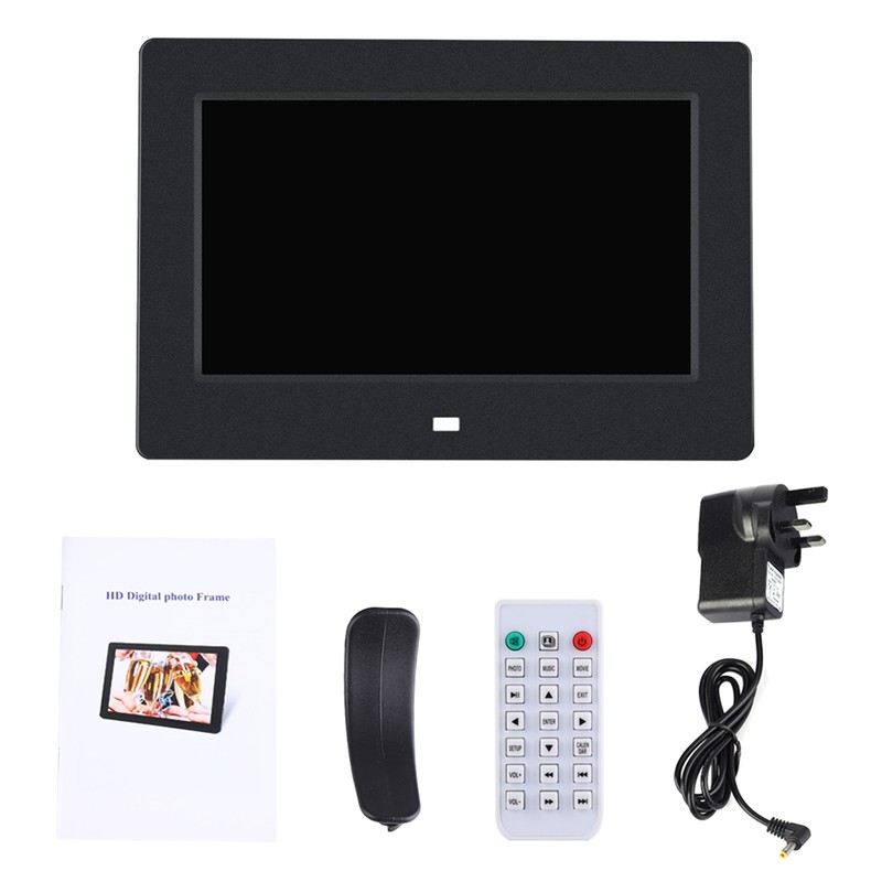 7Inch 1024*600HD Digital Photo Picture Frame Alarm Clock Player Album