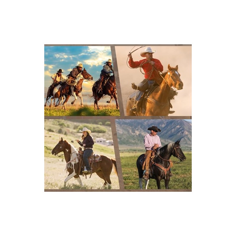 Jeereal Heavy Harness Leather Western Roper Rein, Round Trail Barrel
