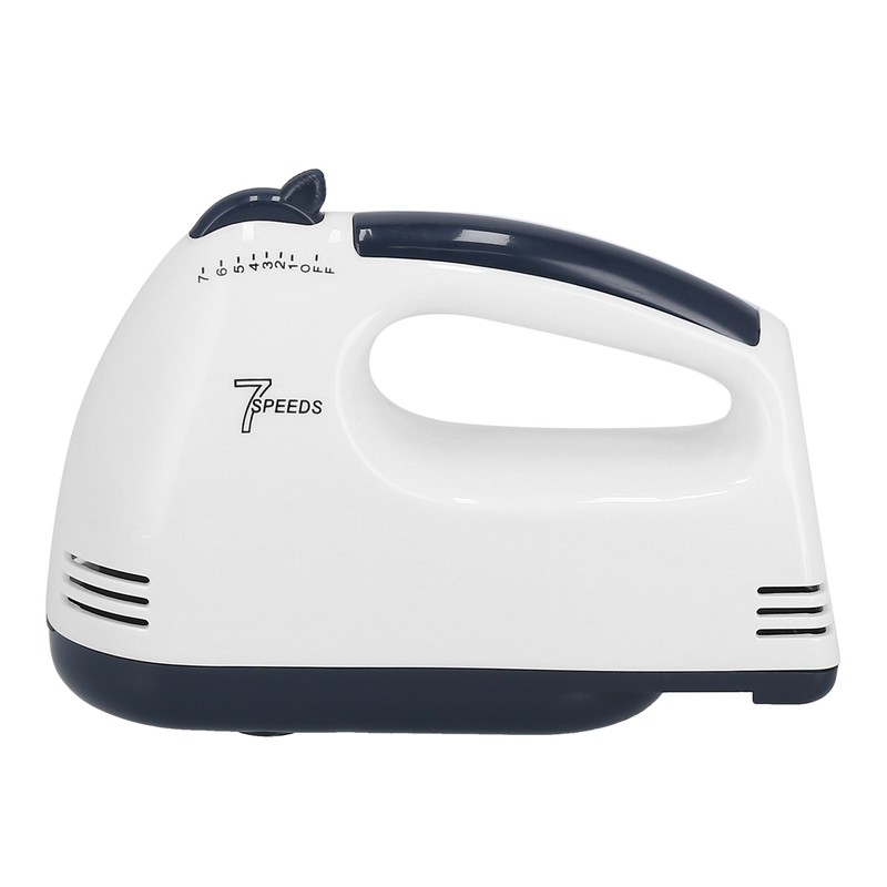 Hand Mixer Portable 7 Gears Lightweight White Stainless Steel Electric