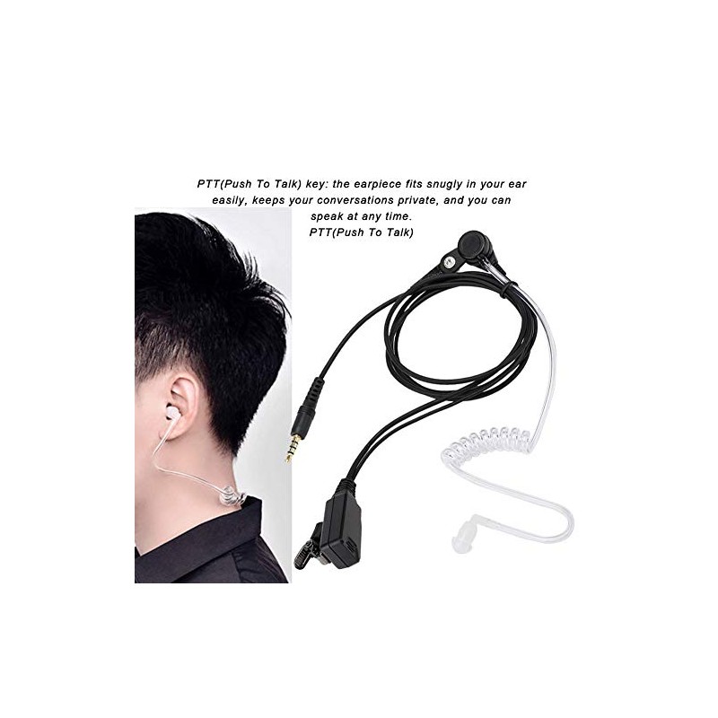 Hilitand Auriculares Con Cable PTT, Portátiles Con Micrófono y Enchufe