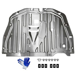 F-Lptstor Aluminum Alloy Engine Splash Shield Guard Cover for 2016-2021 Honda Civic Accessories, Replacement 74110-TBA-A00 with 90674-TY2-A01 Pin and 90105-TBA-A00 Bolt