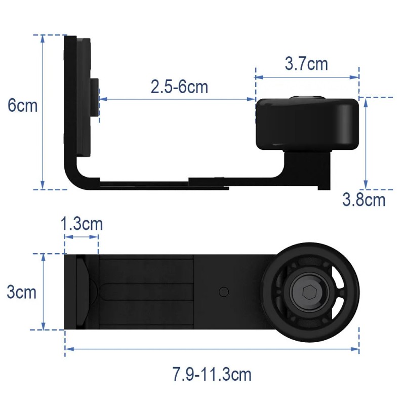 CCJH Upgraded Adjustable Sliding Door Floor Guide Wall-mounted Punch-free System