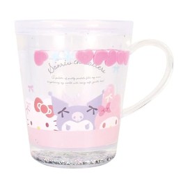 Tees Factory SR-5526681RI Sanrio Characters Water Cup, Full of Ribbons H4.1 x φ3.4 inches (105 x 87 mm)